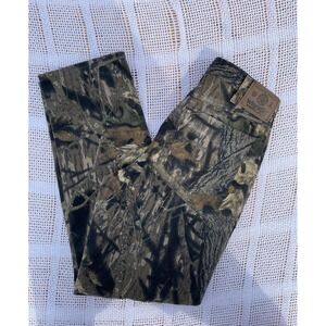 Wrangler Authentics Mens Camo Pants Straight Leg Forest Camouflage Trousers